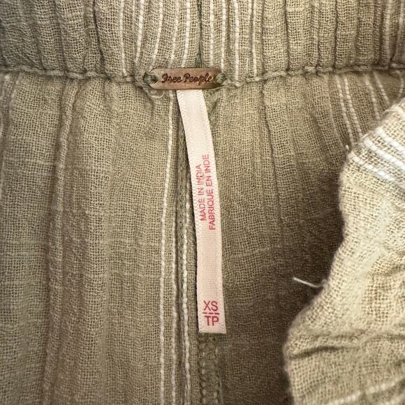 Free People Sage Combo Stripe Semi Sweet Crop Pants XS - Picture 7 of 15